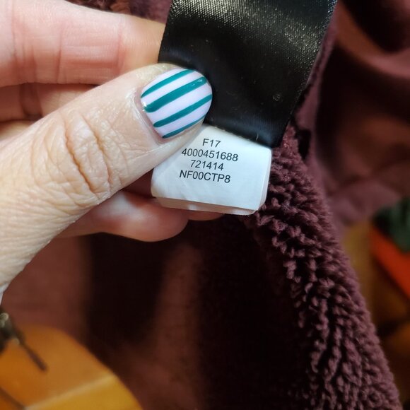 The North Face Maroon Full Zip Fleece Jacket Size Small - Picture 7 of 8